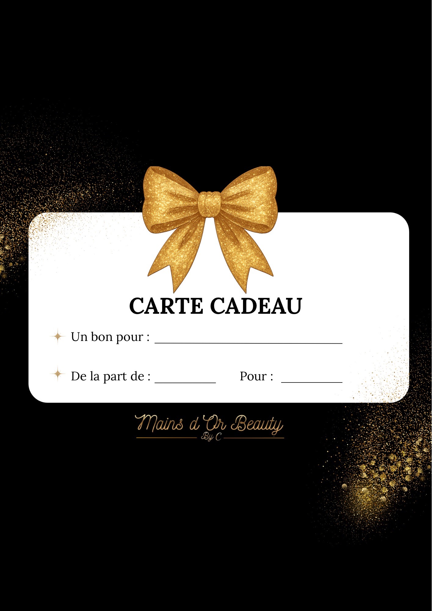 Carte cadeau Mains d'Or Beauty